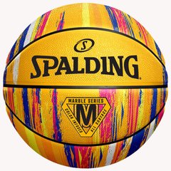 М'яч баскетбольний Spalding Marble Ball жовтий Уні 7 689344406503 фото