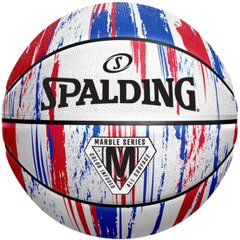 М'яч баскетбольний Spalding Marble Ball червоний, білий, синій Уні 7 689344406497 фото