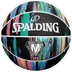 М'яч баскетбольний Spalding Marble Ball чорна пастель Уні 7 689344406565 фото