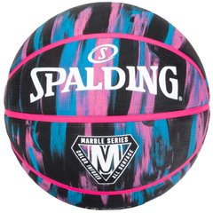 М'яч баскетбольний Spalding Marble Series блакитний, рожевий, чорний Уні 7 689344406473 фото