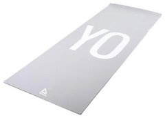 Двосторонній килимок для йоги Reebok Double Sided 4mm Yoga Mat сірий Уні 173 х 61 х 0,4 см 5055436110347 фото