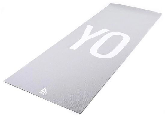 Двосторонній килимок для йоги Reebok Double Sided 4mm Yoga Mat сірий Уні 173 х 61 х 0,4 см 5055436110347 фото