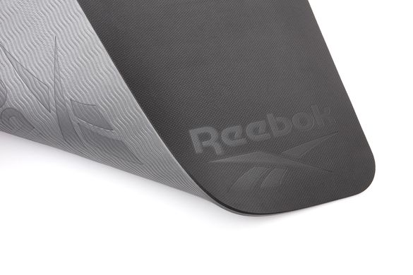 Двосторонній килимок для йоги Reebok Double Sided Yoga Mat чорний, сірий Уні 176 х 61 х 0,6 см 885652020817 фото