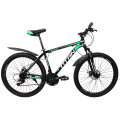 Велосипед Titan Energy 29"20" чорний-зелений-білий, Чорний