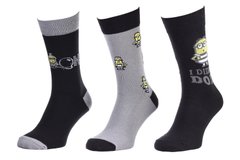 Шкарпетки ALL OVER DES MINIONS/MOT MINION/MINION 3P сірий, чорний Чол 40-46, арт.93153562-1 3349610011028 фото