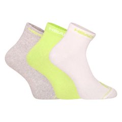 Шкарпетки Head QUARTER 3P UNISEX сірий, зелений, білий Уні 35-38 8720245441735 фото