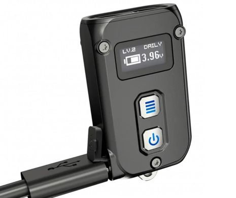 Потужний наключний ліхтарик з LED дисплеєм Nitecore TINI 2 (USB Type-C), сірий 6-1432_2_grey фото