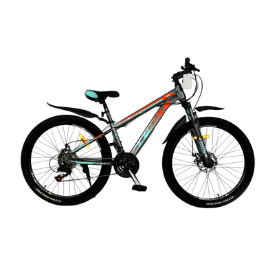 Велосипед CROSS FAST 26" 13" сірий-зелений-помаранчевий [26CJS-004677] 26CJS-004677 фото