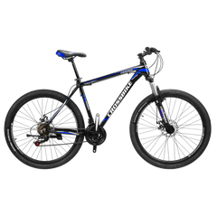 Велосипед CrossBike Leader 29" 21" чорний-синій, Чорний