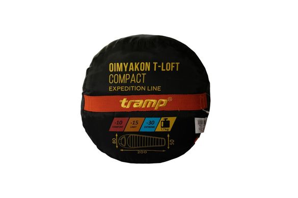 Спальний мішок Tramp Oimyakon Compact кокон лівий (TRS-048C-L) TRS-048C-L фото