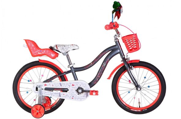 Велосипед ST 18" Formula Alicia рама-9" з багажником для ляльок з крилом St з кошиком Pl 2022 (OPS-F OPS-FRK-18-104 фото