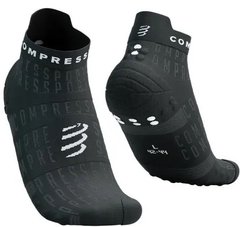 Шкарпетки Compressport Pro Racing Socks V4.0 Run Low - Black Edition 2023, Black/White, T2 (XU00086L 910 0T2) XU00086L 910 0T2 фото