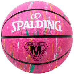М'яч баскетбольний Spalding Marble Series рожевий, мультиколор Уні 5 689344406725 фото