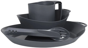 Набір Lifeventure Ellipse Camping Tableware Set graphite (75800) 75800 фото