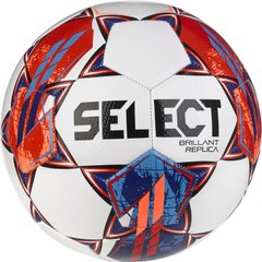 М'яч футбольний Select BRILLANT REPLICA v23 біло-червоний Уні 4 5703543317264 фото