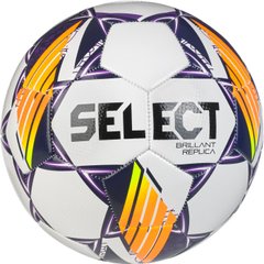 М'яч футбольний Select Brillant Replica v24 біло-фіолетовий Уні 4 5703543350513 фото