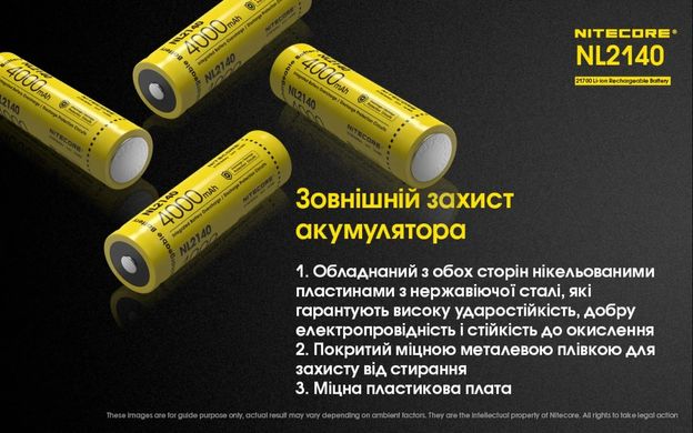 Акумулятор 21700 (4000mAh) Nitecore NL2140 (6-1379_40) 6-1379_40 фото