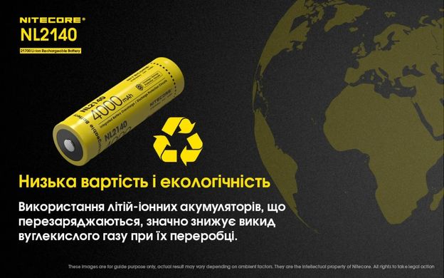 Акумулятор 21700 (4000mAh) Nitecore NL2140 (6-1379_40) 6-1379_40 фото