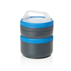 Набір контейнерів Humangear Stax Storage Container Set XL/EatSystem blue/gray (022.0115) 022.0115 фото