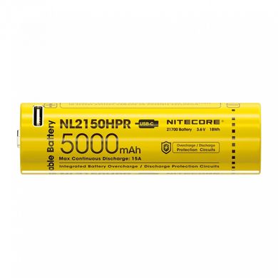 Акумулятор 21700 (5000mAh) Nitecore NL2150HPR (6-1379_50_HPR) 6-1379_50_HPR фото