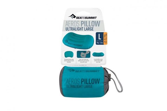 Надувна подушка Sea To Summit Aeros Ultralight Pillow Large Aqua (STS APILULLAQ) 9327868103706 фото