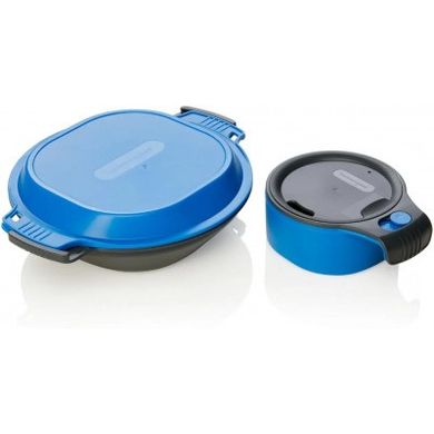 Набір посуду Humangear GoKit Deluxe (7-tool) Mess Kit charcoal/blue (022.0125) 022.0125 фото
