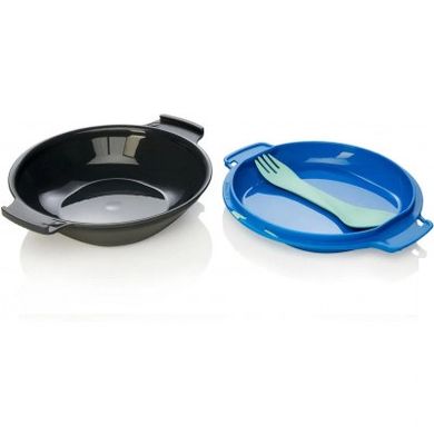 Набір посуду Humangear GoKit Deluxe (7-tool) Mess Kit charcoal/blue (022.0125) 022.0125 фото