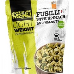 Макарони зі шпинатом і волоськими горіхами Adventure Menu Fusilli with spinach and walnuts 105 г (AM 208) 8595648660119 фото