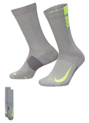Шкарпетки Nike U NK MLTPLIER CRW 2PR - 144 сірий, салатовий Уні 38-42 195868374650 фото