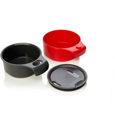Набір посуду Humangear GoKit Deluxe (7-tool) Mess Kit charcoal/red (022.0126) 022.0126 фото