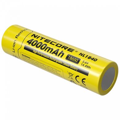 Акумулятор 18650 (4000mAh) Nitecore NL1840 6-1530 фото