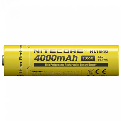 Акумулятор 18650 (4000mAh) Nitecore NL1840 6-1530 фото