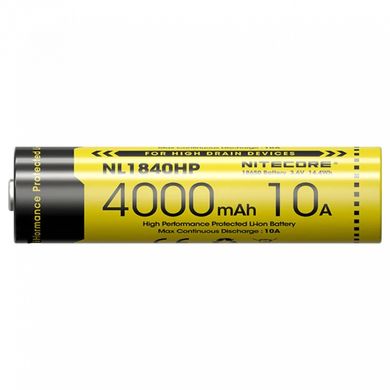 Акумулятор 18650 (10A, 4000mAh) Nitecore NL1840HP 6-1530_hp фото