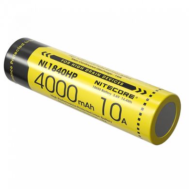 Акумулятор 18650 (10A, 4000mAh) Nitecore NL1840HP 6-1530_hp фото