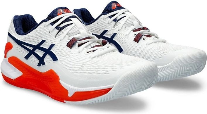 Кросівки чол. Asics Gel-resolution 9 clay white/red/navy (45) 11 4550457141130 фото