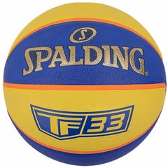 М'яч баскетбольний Spalding TF-33 жовтий, блакитний Уні 6 689344405261 фото
