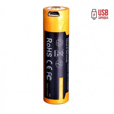 Акумулятор 18650 Fenix (2600 mAh) micro usb зарядка ARB-L18-2600U фото