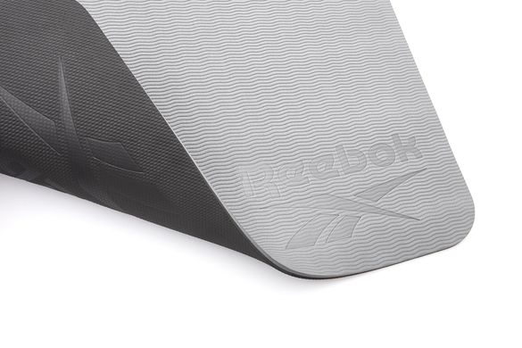 Двосторонній килимок для йоги Reebok Double Sided Yoga Mat чорний, сірий Уні 176 х 61 х 0,6 см 885652020817 фото