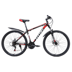 Велосипед Titan Energy 27.5"17" чорний-червоний-білий, Чорний