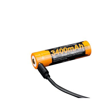 Акумулятор 18650 Fenix (3400 mAh) micro usb зарядка ARB-L18-3400U фото