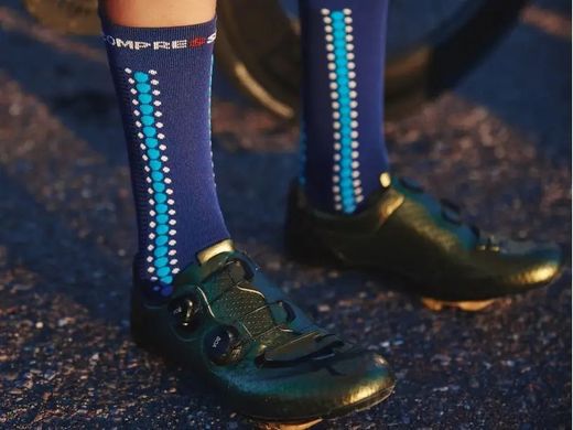 Шкарпетки Compressport Pro Racing Socks V4.0 Bike, Sodalite/Fluo Blue, T2 (XU00049B 533 0T2) XU00049B 533 0T2 фото