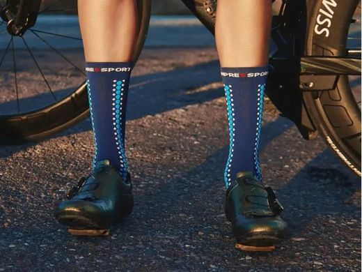 Шкарпетки Compressport Pro Racing Socks V4.0 Bike, Sodalite/Fluo Blue, T2 (XU00049B 533 0T2) XU00049B 533 0T2 фото