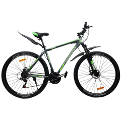 Велосипед CROSSBIKE RACER 27.5" 19" сірий-зелений [27PRJS21-003300] 27PrJS21-003300 фото