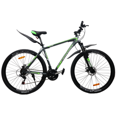 Велосипед CROSSBIKE RACER 27.5" 19" сірий-зелений [27PRJS21-003300] 27PrJS21-003300 фото