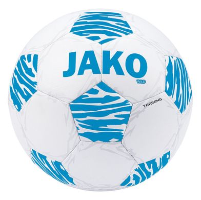 М'яч футбольний Jako Training ball Wild білий, синій Уні 5 4067633122956 фото