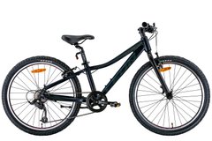 Велосипед 24" Leon Junior Vbr 2022 чорний з хакі (OPS-LN-24-088) OPS-LN-24-088 фото