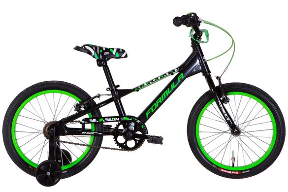 Велосипед AL 18" Formula Slim рама-9" 2022 чорно-зелений (OPS-FRK-18-117) OPS-FRK-18-117 фото