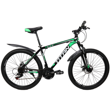 Велосипед Titan Energy 27.5"17" чорний-зелений-білий (27TWS21-003567) 27TWS21-003567 фото