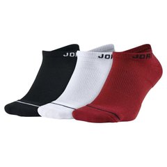 Шкарпетки Nike U JORDAN EVERYDAY MAX NS 3PR чорний, білий, червоний Уні 38-42 659658602380 фото
