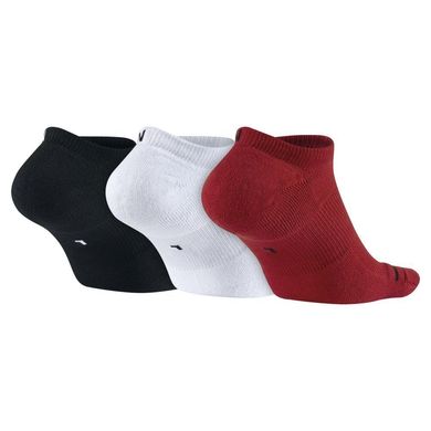 Шкарпетки Nike U JORDAN EVERYDAY MAX NS 3PR чорний, білий, червоний Уні 38-42 659658602380 фото